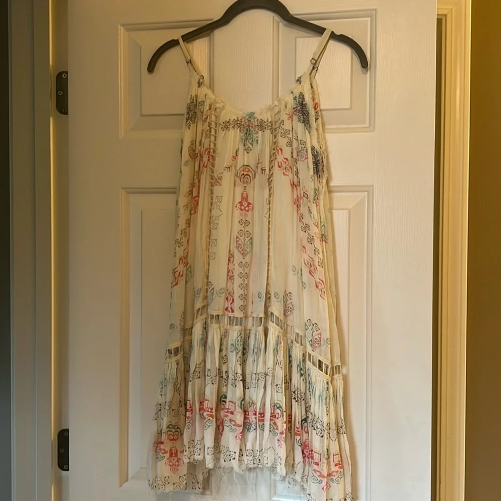 Free People One bohemian style mini dress XS EUC - Picture 1 of 5